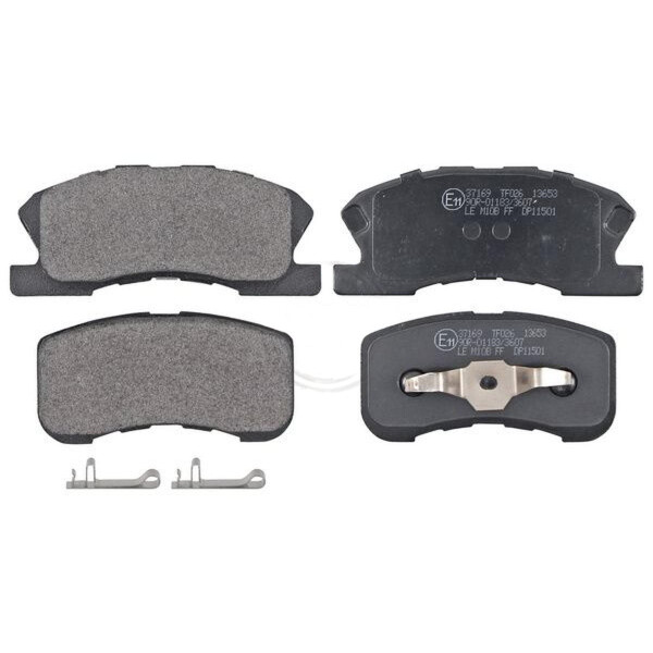 Brake pad set with wear warning 16 mm A.B.S. for e.g. DAIHATSU SIRION