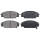 Brake pad set with wear warning 17 mm A.B.S. for HONDA CIVIC and others