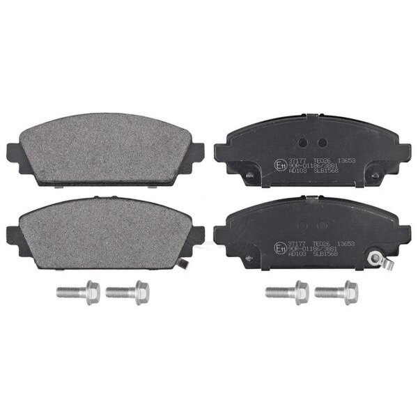 Brake pad set with wear warning 17.2 mm A.B.S. for HONDA ACCORD and others