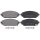 Brake pad set with wear warning 17.2 mm A.B.S. for HONDA ACCORD and others
