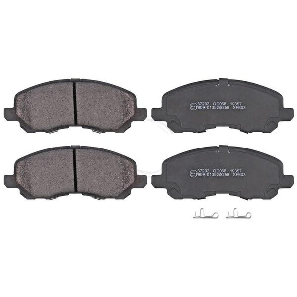 Brake pad set with wear warning 16 mm A.B.S. for e.g. MITSUBISHI LANCER
