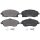 Brake pad set with wear warning 17 mm A.B.S. for e.g. OPEL CORSA