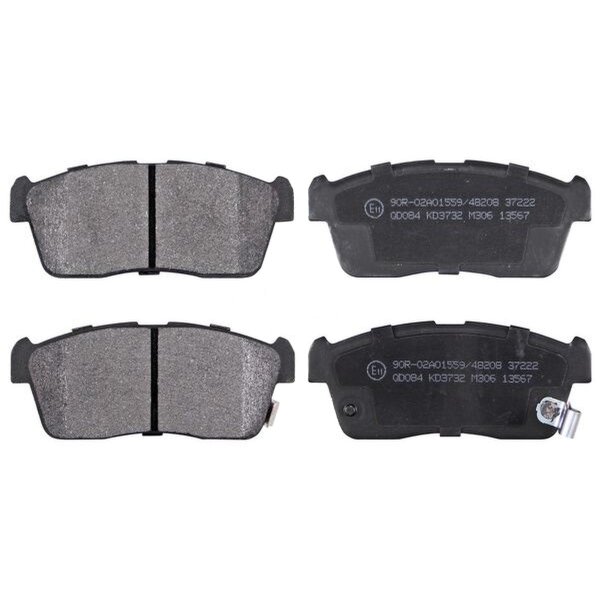 Brake pad set with wear warning 15 mm A.B.S. for e.g. DAIHATSU SIRION