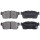 Brake pad set with wear warning 15 mm A.B.S. for e.g. DAIHATSU SIRION