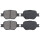 Brake pad set without audible wear warning 17.4 mm A.B.S. for TOYOTA and others