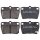 Brake pad set with wear warning 14 mm A.B.S. for TOYOTA RAV and others