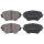 Brake pad set without integrated wear sensor 17.5 mm A.B.S. for TOYOTA RAV