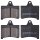 Brake pad set without wear sensor 15.2 mm A.B.S. for e.g. CITROËN C5