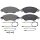 Brake pad set incl. wear warning contact 17 mm A.B.S. for e.g. CITROËN C5