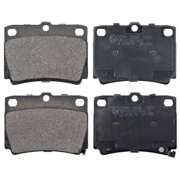 Brake pad set with wear warning 15 mm A.B.S. for e.g. MITSUBISHI PAJERO