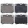 Brake pad set with wear warning 15 mm A.B.S. for e.g. MITSUBISHI PAJERO