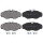 Brake pad set without wear sensor 18.5 mm A.B.S. for NISSAN PRIMASTAR and others