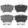 Brake pad set without wear sensor 16 mm A.B.S. for e.g. RENAULT TRAFIC