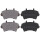 Brake pad set without wear sensor 17.6 mm A.B.S. for e.g. OPEL MOVANO