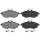 Brake pad set without wear sensor 19.3 mm A.B.S. for CITROËN C3 and others