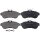 Brake pad set without wear sensor 19 mm A.B.S. for e.g. CITROËN C2