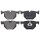 Brake pad set for wear warning indicator prepared 17.3 mm A.B.S. for BMW 7