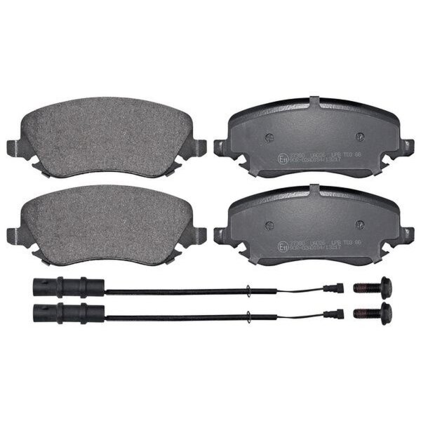 Brake pad set incl. wear warning contact 19 mm A.B.S. for LANCIA THESIS