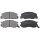 Brake pad set with wear warning 15.5 mm A.B.S. for TOYOTA PREVIA