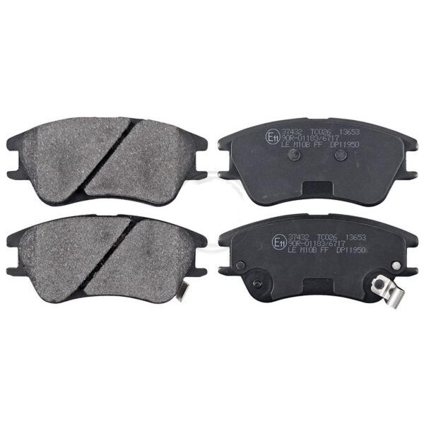 Brake pad set with acoustic wear warning 16.4 mm A.B.S. for HYUNDAI ATOS