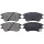 Brake pad set with acoustic wear warning 16.4 mm A.B.S. for HYUNDAI ATOS