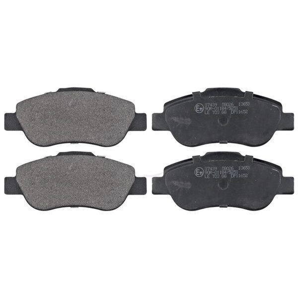 Brake pad set without wear sensor 17.8 mm A.B.S. for FIAT PANDA and others
