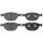 Brake pad set for wear warning indicator 20.4 mm A.B.S. for BMW 5 Series