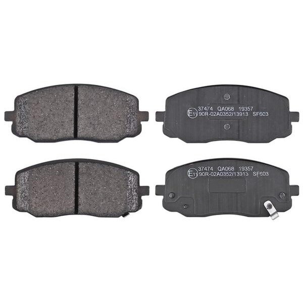 Brake pad set with wear warning 16.8 mm A.B.S. for HYUNDAI i10 and others
