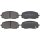 Brake pad set with wear warning 16.8 mm A.B.S. for HYUNDAI i10 and others
