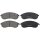Brake pad set with wear warning 16 mm A.B.S. for MITSUBISHI L200