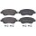 Brake pad set without wear sensor 17.5 mm A.B.S. for TOYOTA AYGO and others