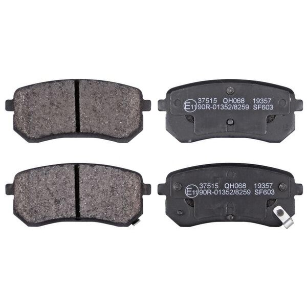 Brake pad set with wear warning 14 mm A.B.S. for HYUNDAI i10 and others