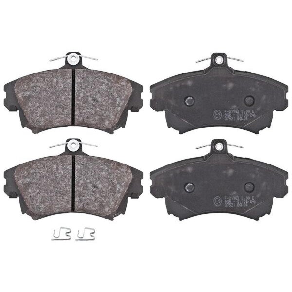 Brake pad set with wear warning 16.3 mm A.B.S. for e.g. MITSUBISHI COLT