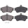 Brake pad set with wear warning 16.3 mm A.B.S. for e.g. MITSUBISHI COLT