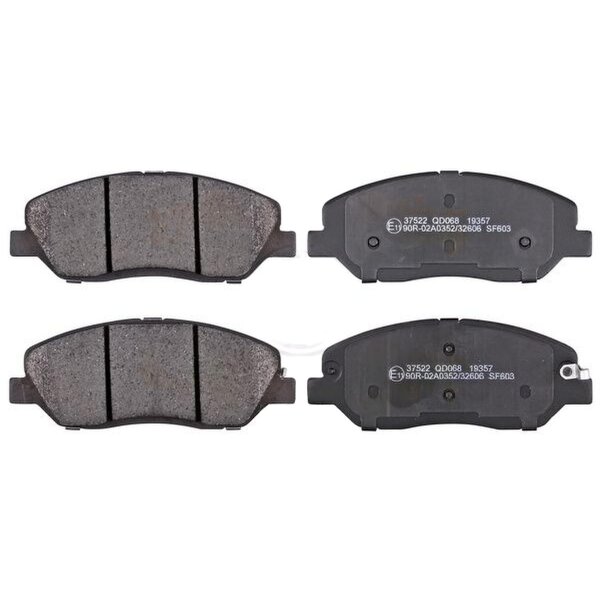 Brake pad set with wear warning 17 mm A.B.S. for HYUNDAI SANTA and others