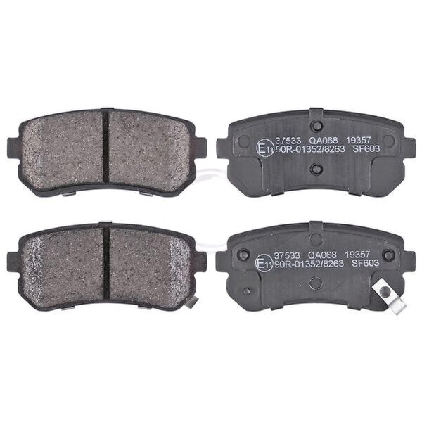Brake pad set with wear warning 15.1 mm A.B.S. for HYUNDAI ix35 and others