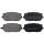 Brake pad set with wear warning 13.8 mm A.B.S. for e.g. MAZDA MX-5