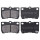Brake pad set without wear sensor 15.5 mm A.B.S. for LEXUS GS and others