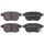 Brake pad set with wear warning 14.4 mm A.B.S. for TOYOTA AURIS and others