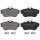 Brake pad set without wear sensor 17 mm A.B.S. for CITROËN JUMPY and others