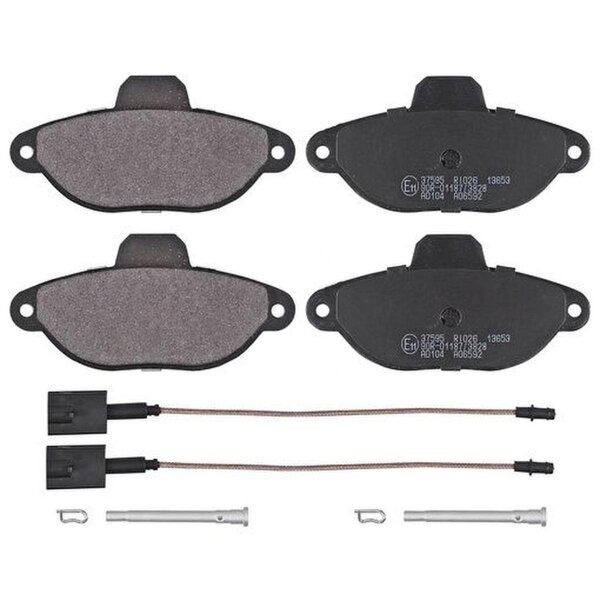 Brake pad set incl. wear warning contact 17 mm A.B.S. for FIAT PANDA and others