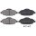 Brake pad set without wear sensor 18 mm A.B.S. for PEUGEOT 308 and others