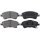 Brake pad set disc brake with acoustic wear warning 19 mm A.B.S.