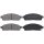 Brake pad set with wear warning 16 mm A.B.S. for e.g. MITSUBISHI L200