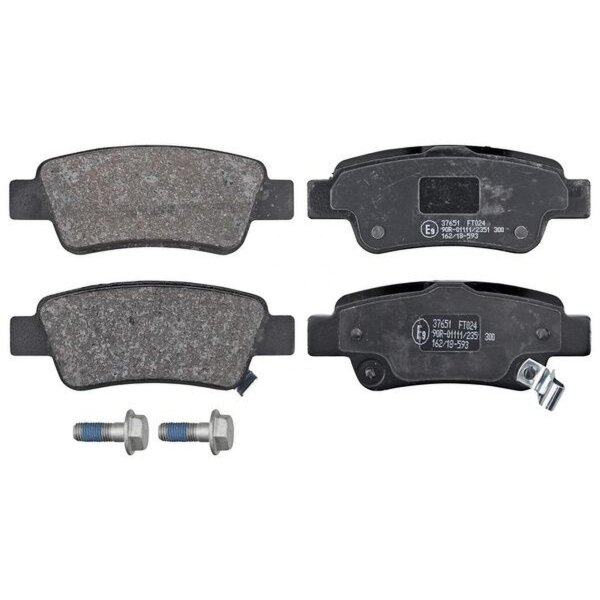 Brake pad set with wear warning 16.5 mm A.B.S. for e.g. HONDA CR-V
