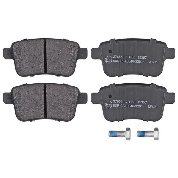Brake pad set without wear sensor 16 mm A.B.S. for e.g. RENAULT KANGOO
