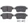Brake pad set without wear sensor 16 mm A.B.S. for e.g. RENAULT KANGOO