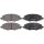 Brake pad set with acoustic wear warning 16.3 mm A.B.S. for TOYOTA HILUX