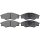 Brake pad set without wear sensor 15.5 mm A.B.S. for TOYOTA HILUX