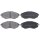 Brake pad set with wear warning 17.5 mm A.B.S. for CHEVROLET EPICA and others